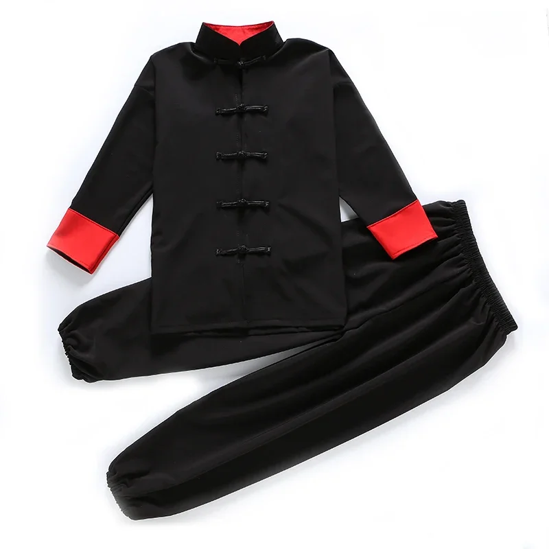 Kinderen Kung Fu Uniform Traditionele Chinese Kleding Voor Jongens Meisjes Wushu Kostuum Top Broek Pak Set Tai Chi Folk Podium Outfit