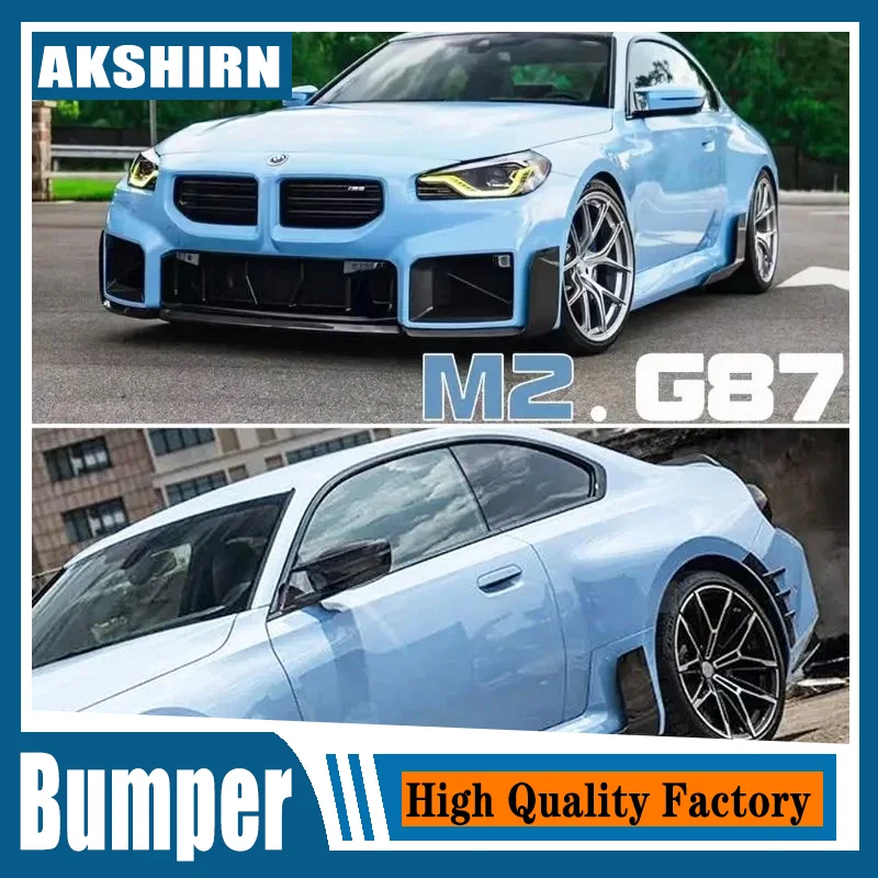 Front Bumper and Side skirts Spoiler Lip Lower Guard Blade Splitter For BMW M2 G87 2023+ 