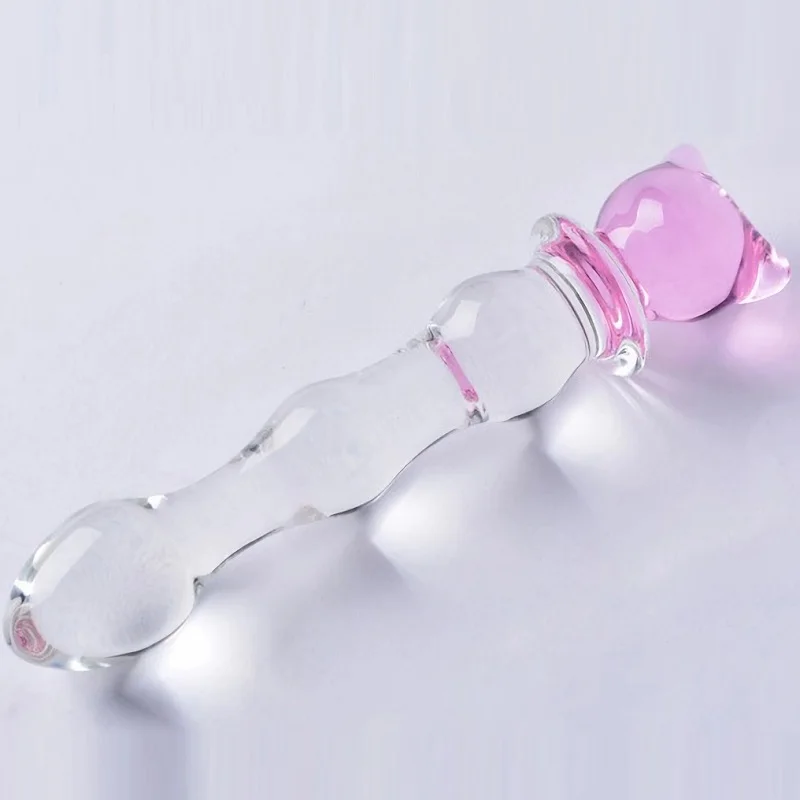 Little Bear fairy stick Crystal Glass Dildo Penis Beads Anal Plug  Sex Toys For Man Woman Couples Vaginal And Anal Stimulation