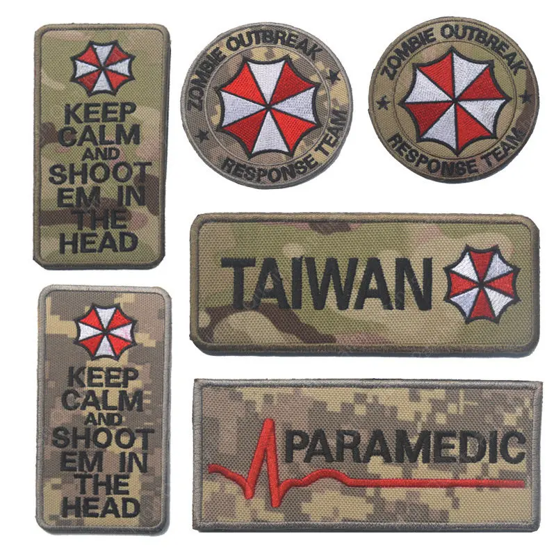 Umbrella Equipment PVC Bag Stickers Badge Armband Biohazard Umbrella Series Embroidery Patch Military Patch for Clothing Sewing