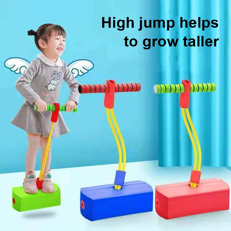 Kids Frog Jumper Toy Pogo Stick Sport  Jumping  Sense Training Kid  Foam Stick Outdoor Sports Children Supplies Frog Taller Game