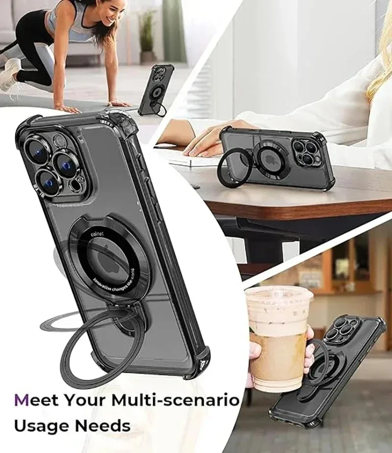 آيفون 17 برو ماكس الفاخرة قوس المغناطيسي قضية الهاتف المحمول آيفون 16 15 برو ماكس زائد تصفيح غطاء سيليكون للصدمات #1