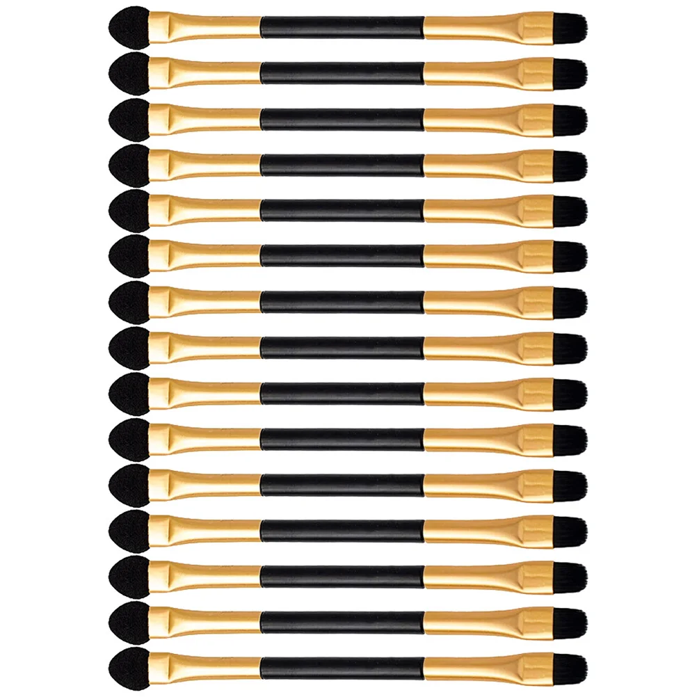 15pcs 메이크업 브러쉬 세트 더블 엔드 아이섀도우 어플리케이터 여성용 소형 아이섀도우 스틱 블렌딩 도구 액세서리