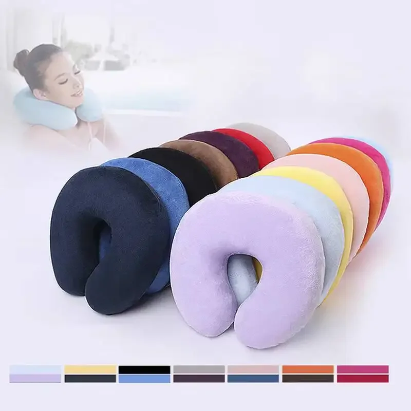 Memory Foam Pillow Neck Support Travel  Portable Slow Rebound U-Shaped Ergonomic Breathable Soft Neck Warp Support Travel Pillow