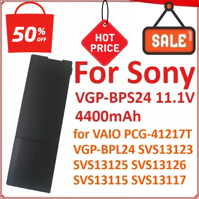 

New VGP-BPS24 11.1V 4400mAh Laptop Battery For Sony VAIO PCG-41217T VGP-BPL24 SVS13123 SVS13125 SVS13126 SVS13115 SVS13117