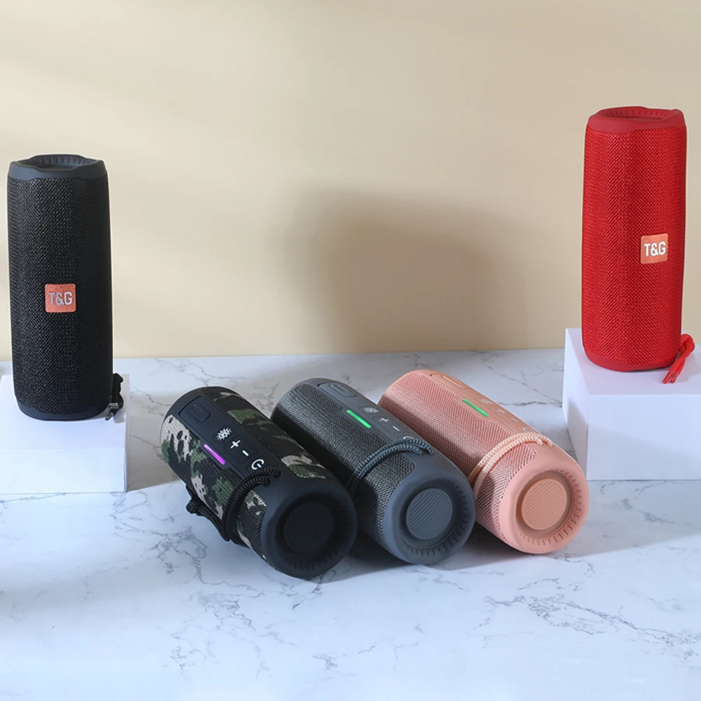TG365 مكبر صوت لاسلكي محمول 10 وات بلوتوث 5.0 مقاوم للماء بطاقة TF صغيرة مضخم صوت في الهواء الطلق AUX USB ستيريو باس الموسيقى مكبر الصوت #5