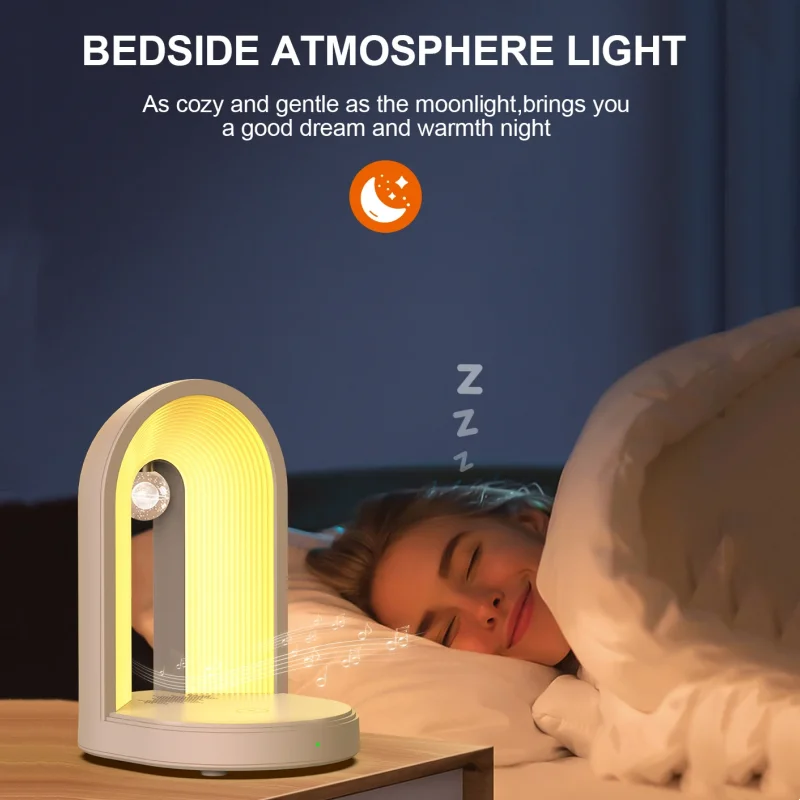 

Новый дизайн: 3-в-1: беспроводная зарядка 15 Вт для телефона, Bluetooth-колонка, прикроватная LED-лампа с атмосферной подсветкой в скандинавском стиле, декоративная музыкальная настольная колонка