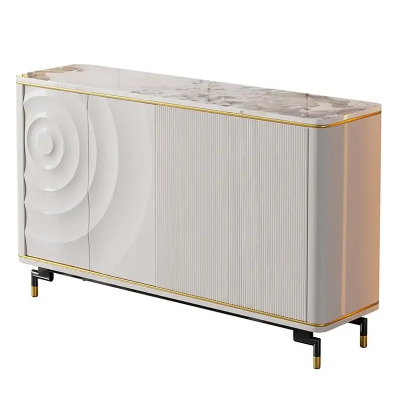 

Italian light luxury door cabinet, living room rock slab dining side cabinet, home wall locker, creative decorative cabinet