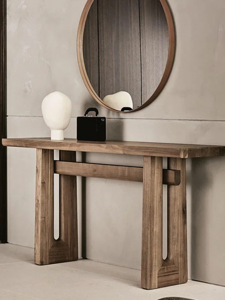 

Chinese Style Narrow Long Console Table, Nordic Hallway Decorative & Multifunctional Entrance Table