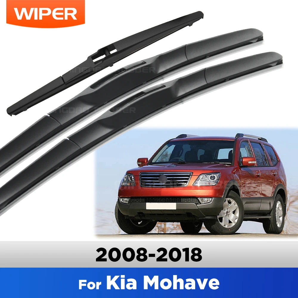 

For Kia Mohave MK1 2008-2018 2009 2010 2011 2012 Wiper Front&Rear Wiper Blades Windshield Windscreen Window Brushes 24"+20"+14"