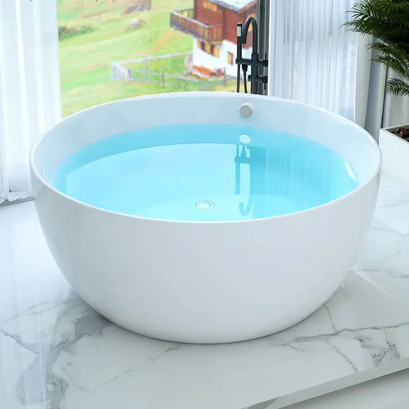 for Round Surfing Massage Bath Tank Hardcover Chongqing B B Color Round Constant Temperature Heating Independent Bathtub