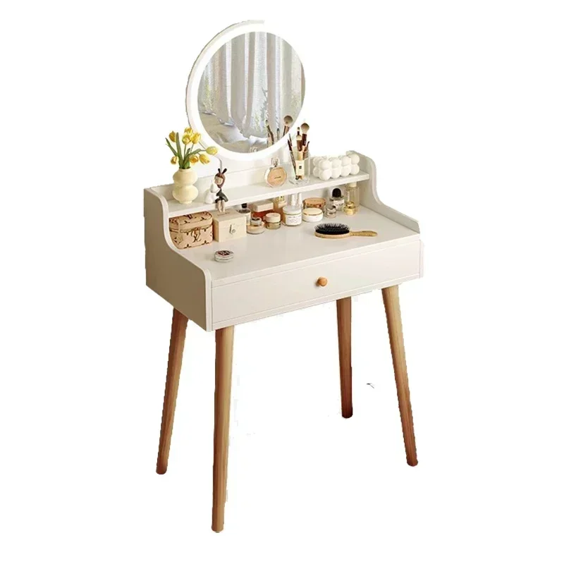 High-quality Long - Lasting Makeup Vanity Desk Furniture Luxury Modern Bedroom Dressing Table Girls Salon Bedside Dresser