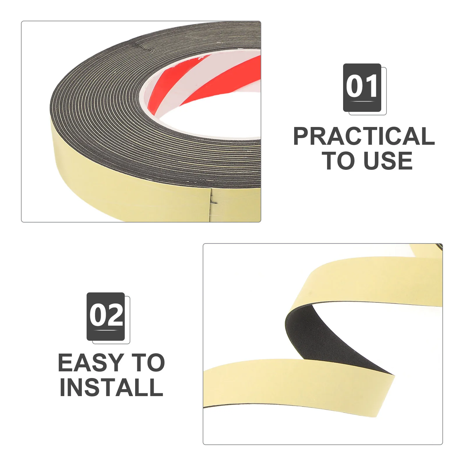 1 rouleau de protecteurs de sol pour chevaux à bascule, autocollants antidérapants auto-adhésifs, poignées en éponge douce pour la stabilité, réduction du bruit