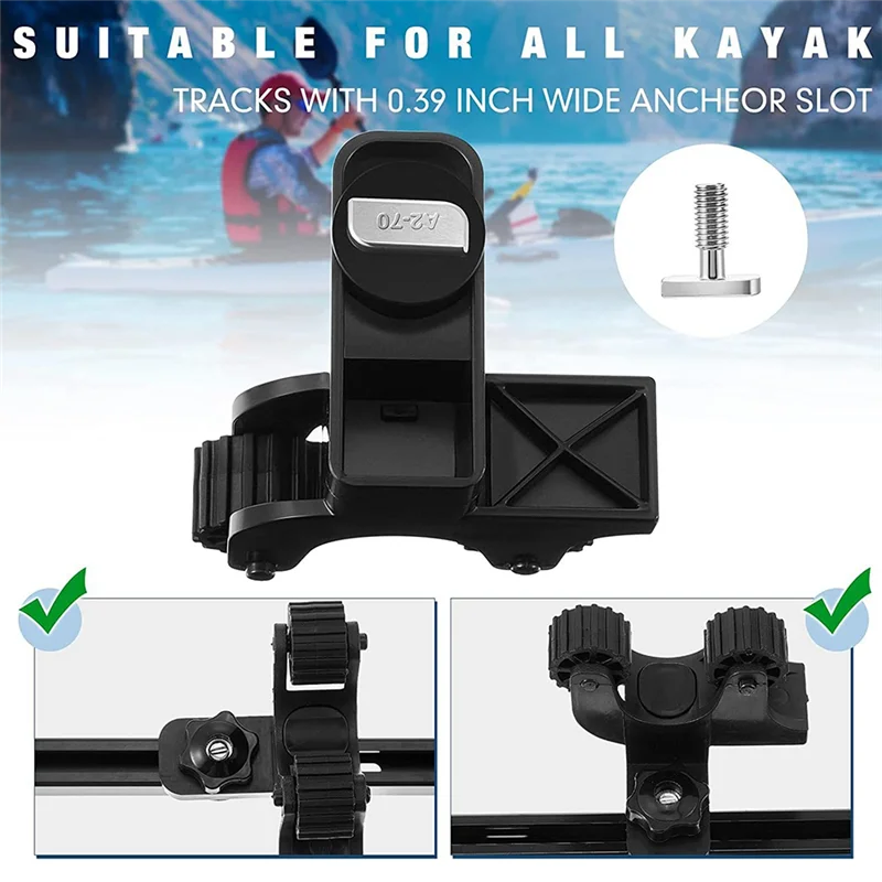 

ABHS-держатель весла для каяка, аксессуары для крепления на гусе для каяка для рыбацкой каяка, аксессуары для рельсов для каяка, 4 шт.