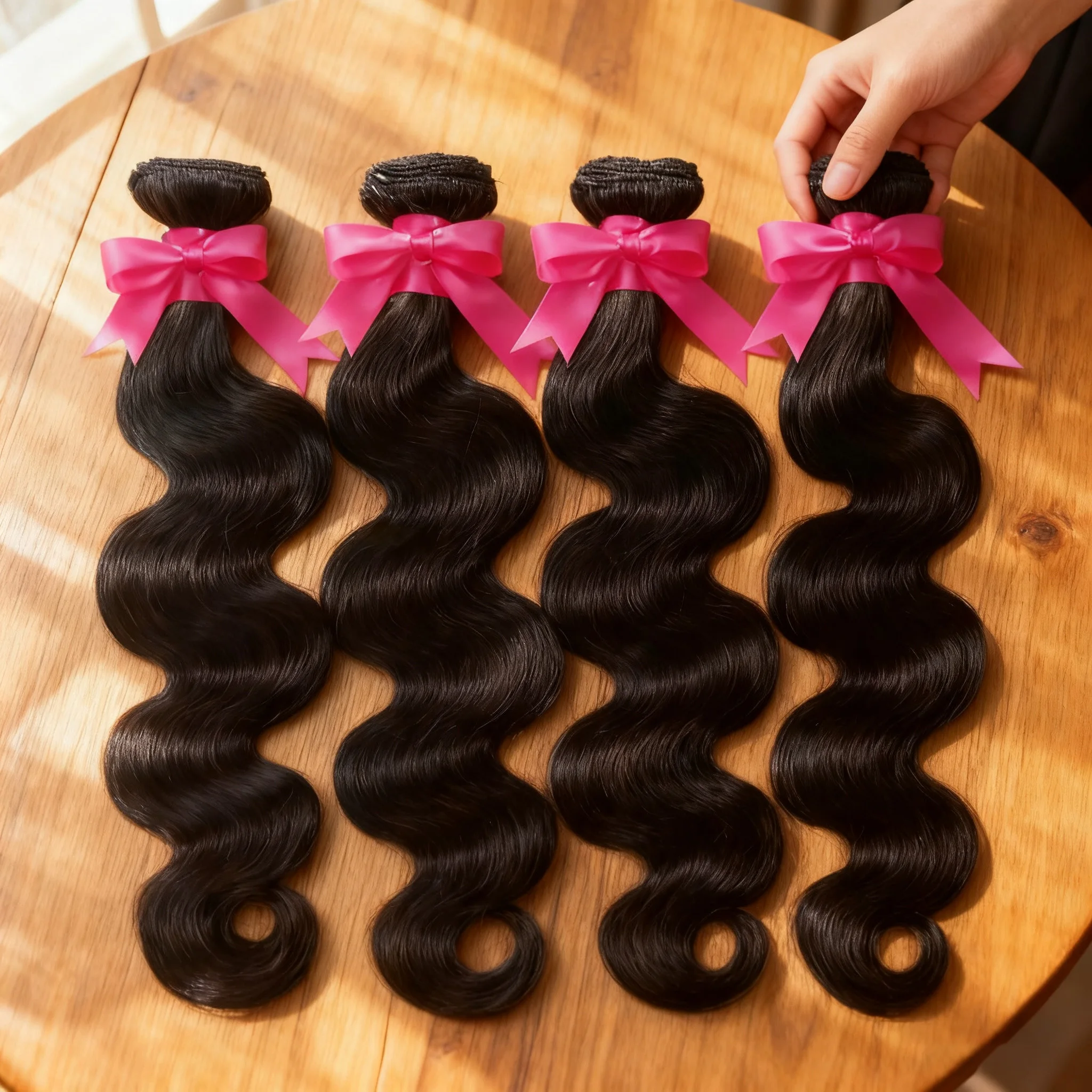 

Пучки человеческих волос Virgin Body Wave, плетение высшего качества, необработанные натуральные черные наращивания, Remy Raw, двойной уток, 1/3/4 пучка