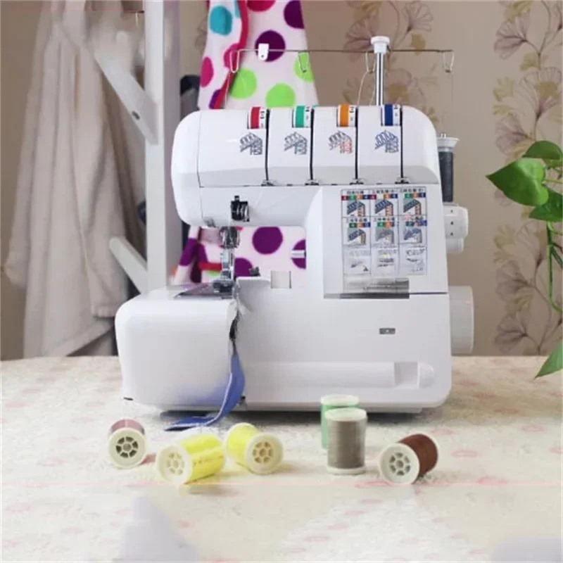 Electric Multifunctional Desktop Overlock Sewing Machine - Four-Thread & Three-Thread Options for Home Fabric Projects