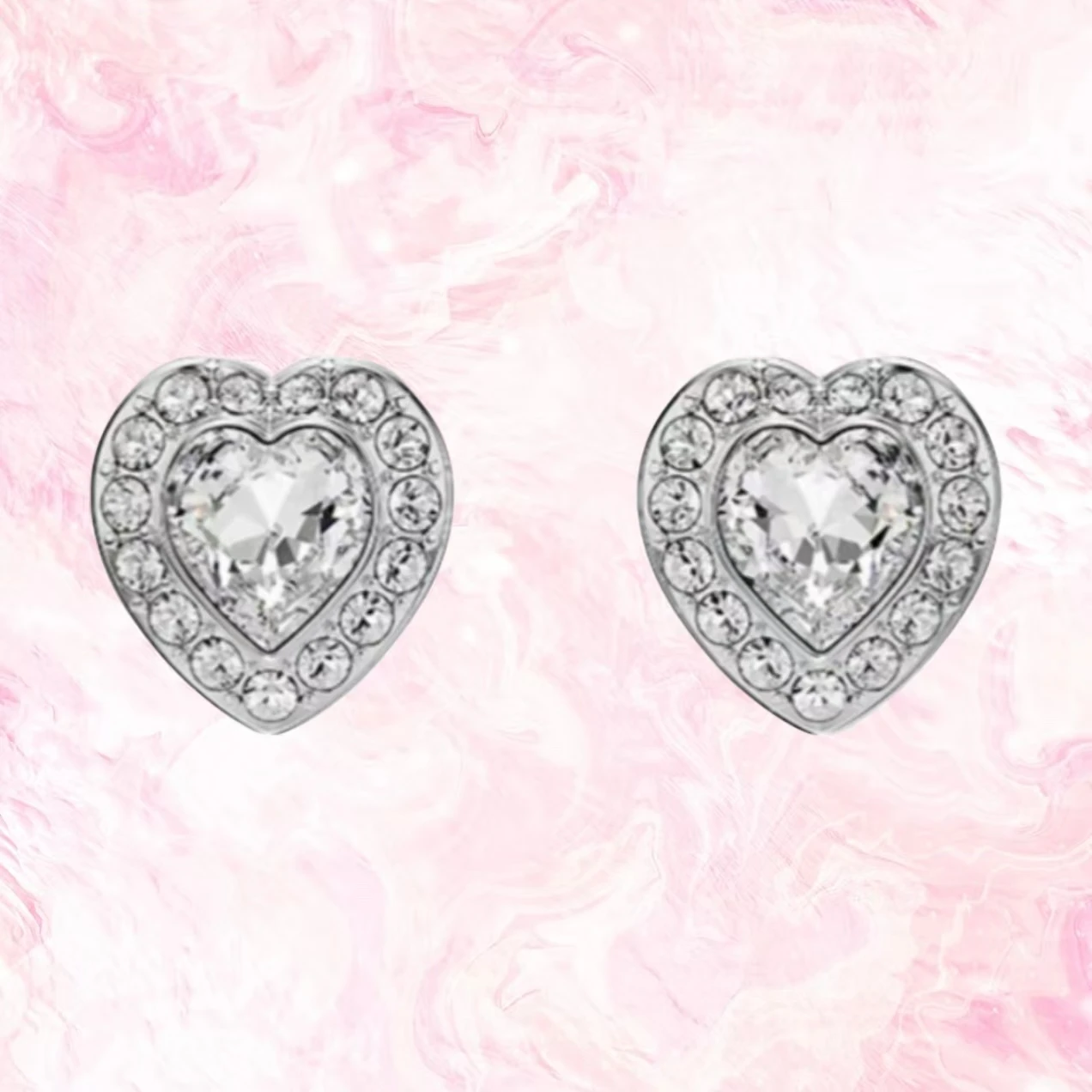 

High-quality classic diamond heart-shaped crystal necklace set, suitable for daily wear, S925 silver, elegant jewelry 2026