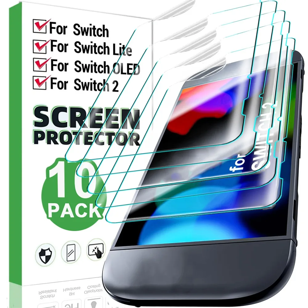 For Nintend Switch 2/Switch Lite/Switch Oled Games Console Hydrogel Film for Switch Screen Protector Anti Scratch PET Soft Films
