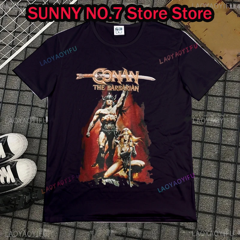 Футболка Conan The Barbarian, гавайская рубашка для мужчин, футболка унисекс с цифровой печатью на заказ для взрослых и подростков
