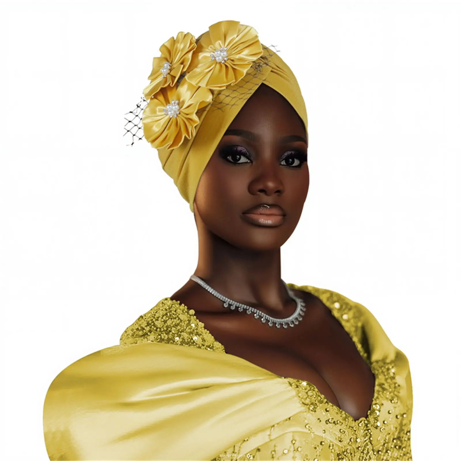 Fashion Ethnic Headwrap Hat African Traditional Style Decor Soft Stretch Head Cover for Casual Daily Wear Head Wrap Bonnet Cover