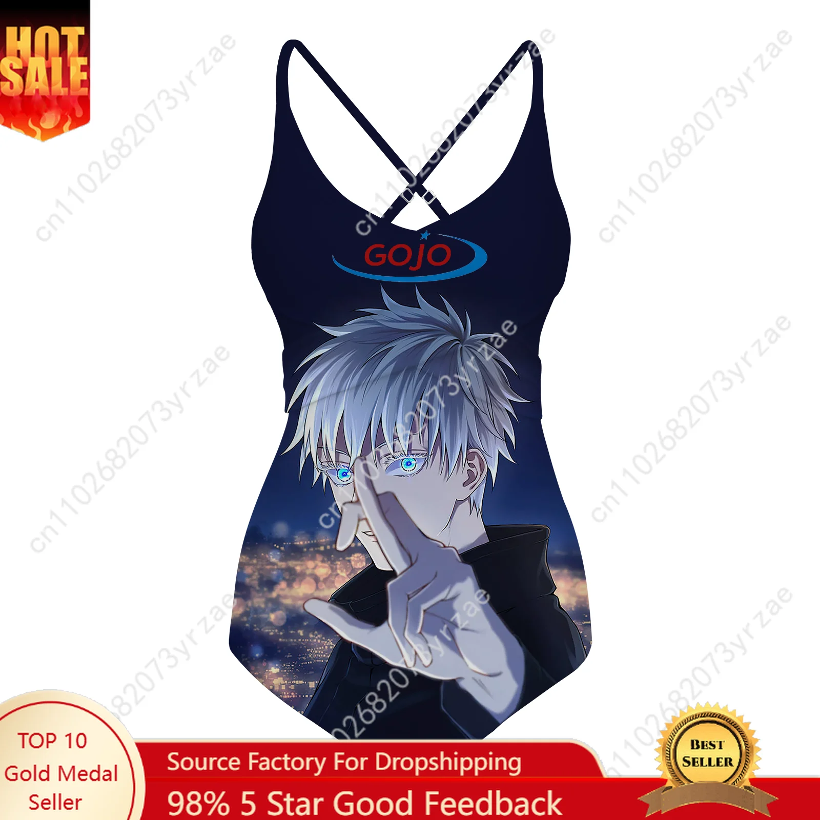 

Satoru Gojo Women Sling Swimsuits Personalized Pattern Sexy Swimwear Pool Party Beach Bikini Summer Holiday Custom Bathing Suits