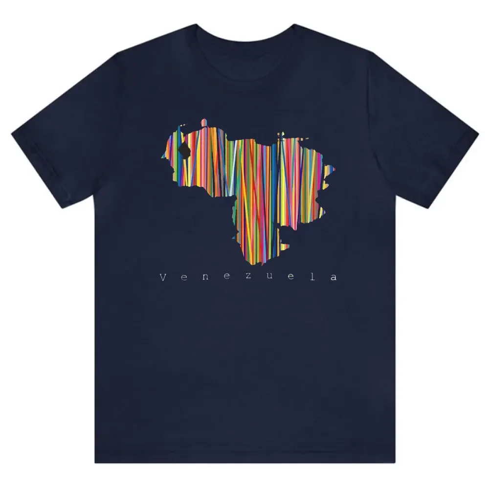 مابا دي فنزويلا متعدد الألوان فرانيلا الكرتون الكتابة على الجدران التوضيح الرجال الكلاسيكية تي شيرت البندقية تصميم القطن الرجال الملابس #4