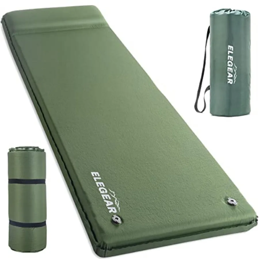 

CumbreX™ Self Inflating Sleeping Pad, 3.15" Ultra-Thick Memory Foam Camping Pad with Pillow Fast Inflating in 20s Insulated Cam