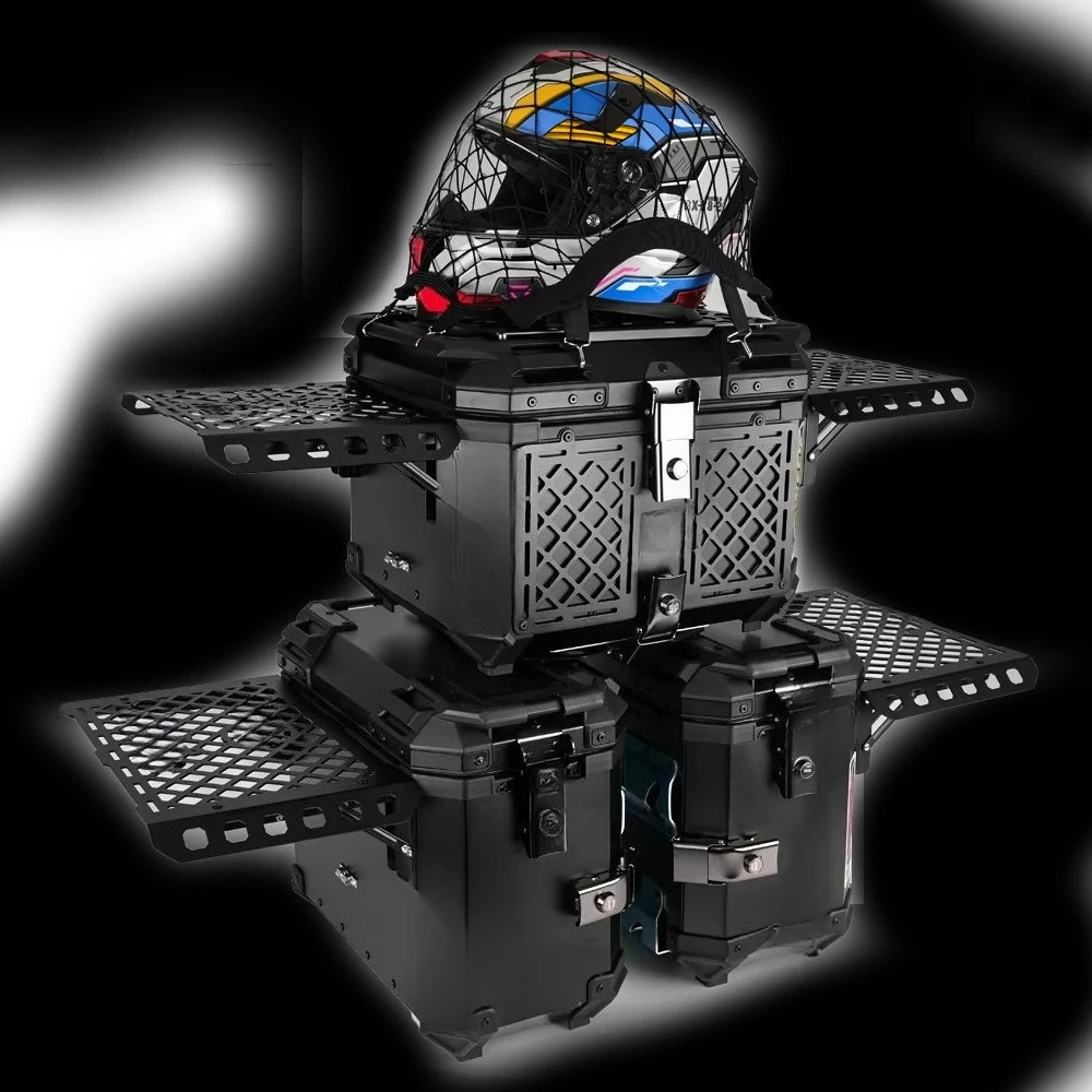 Multi-functional Armor Motorcycle Universal Aluminum Alloy Side Boxes 35L Cases For Yamaha Honda Suzuki Motor Side Box