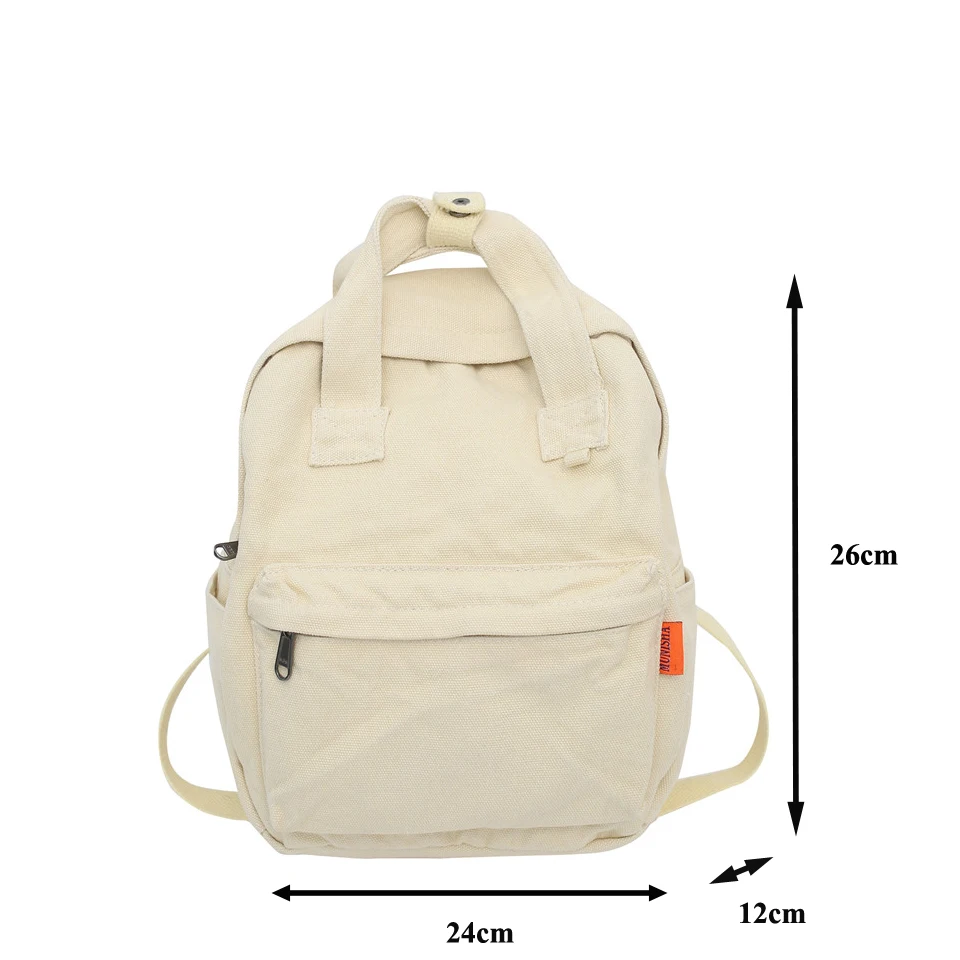 Black Canvas Backpacks Y2K Bags For Women Shoulders Bag Female Travel Knapsack Quality Packbag Vintage Rucksack Student Mochila