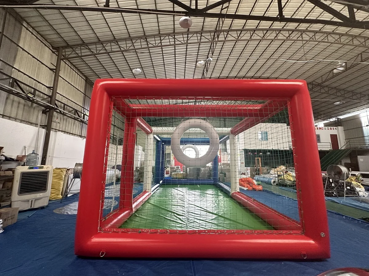 Tarpaulin Inflatable Soccer Frame Court Fence Airtight Inflatable Drone Football Field For Competition