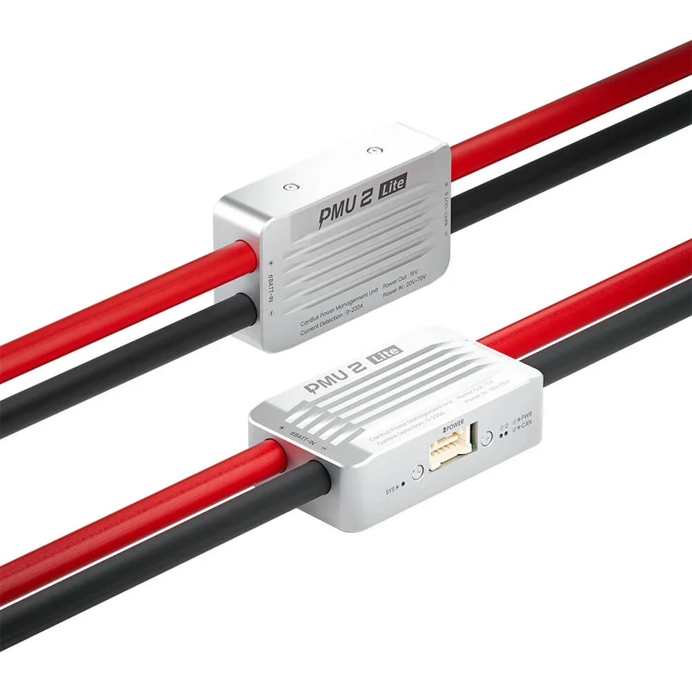 PMU 2 Lite Power Manager: 20-70V Input, 220A Current Sense, DroneCAN, High-Precision Monitoring