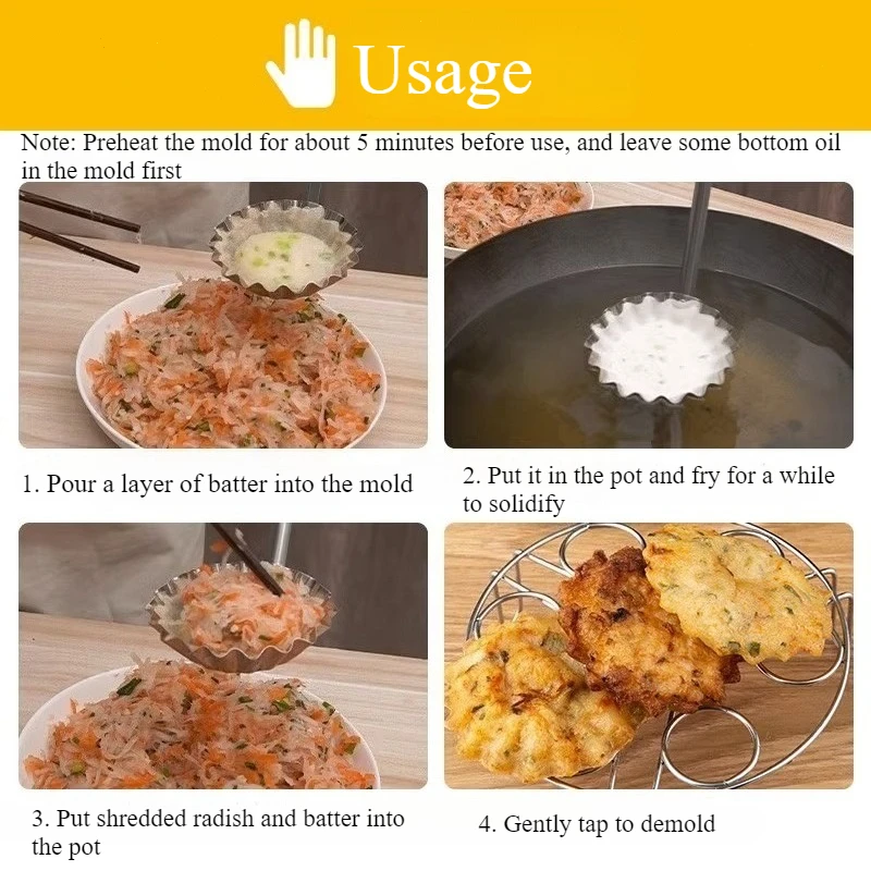 1 STÜCK Reis- und Gemüsebrötchenlöffel Pfannkuchenlöffel Fleischkuchenmaschine Antihaft-Maschine für frittierte Lebensmittelform Küchenkochwerkzeuge