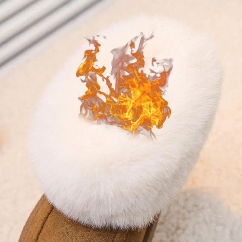 فو الفراء الصلبة بولي Girls الفتيات الثلوج أحذية الشتاء الدافئة أفخم رشاقته الاطفال أحذية الموضة لينة أسفل الانزلاق على حذاء قصير للأطفال #5