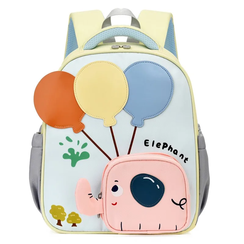 Cartoon Elephant Cute Kids Backpack Boys Girls Kawaii Rucksack Kindergarten School Bags Outing Light Snacks Toys Storage Daypack