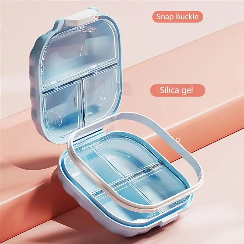 AEE6-Mini Portable Medicine Box Daily Pill Organizer Three Meals Home Use Weekly Seven Days Pill Container