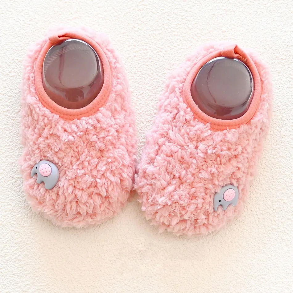 Baby Boy Girl Cute Cattoon Shoes Newborn First Walkers Baby Shoes Kids Soft Sole Shoes Toddler Fleece Keep Warm Prewalker Shoes