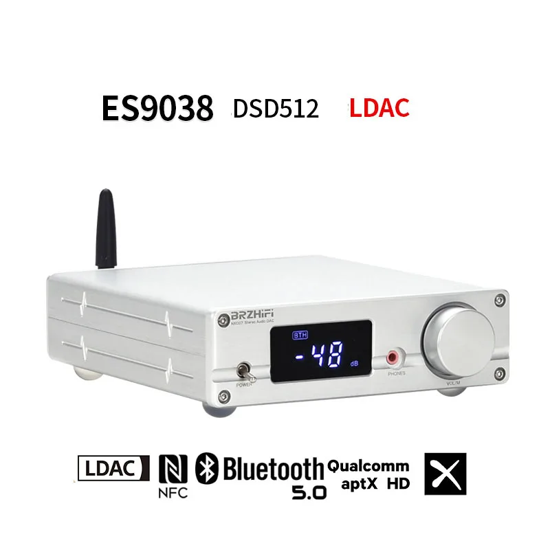 ES9038Q2M Audio Decoder DAC Car 8675 BT 5.0 LDAC 4113 Receiver 96Khz Amanero USB DSD512 Coaxial Optical Input T1173