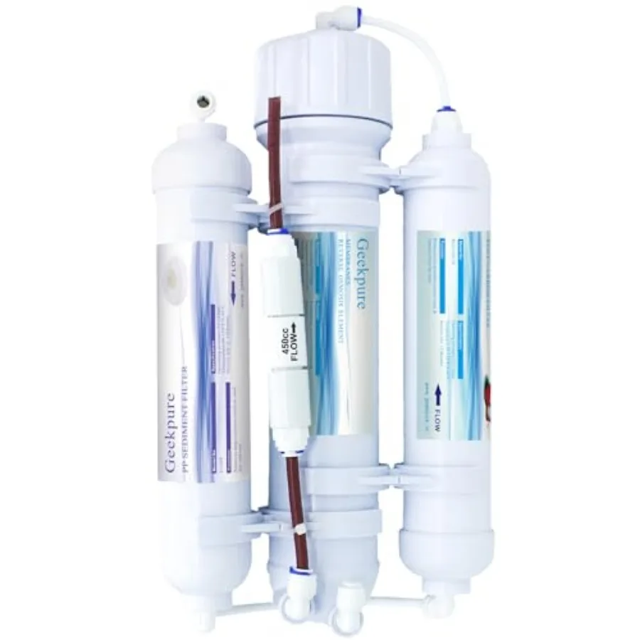 

3 STAGE Portable Aquarium Reverse Osmosis RO Drinking Water Filter System-100 GPD