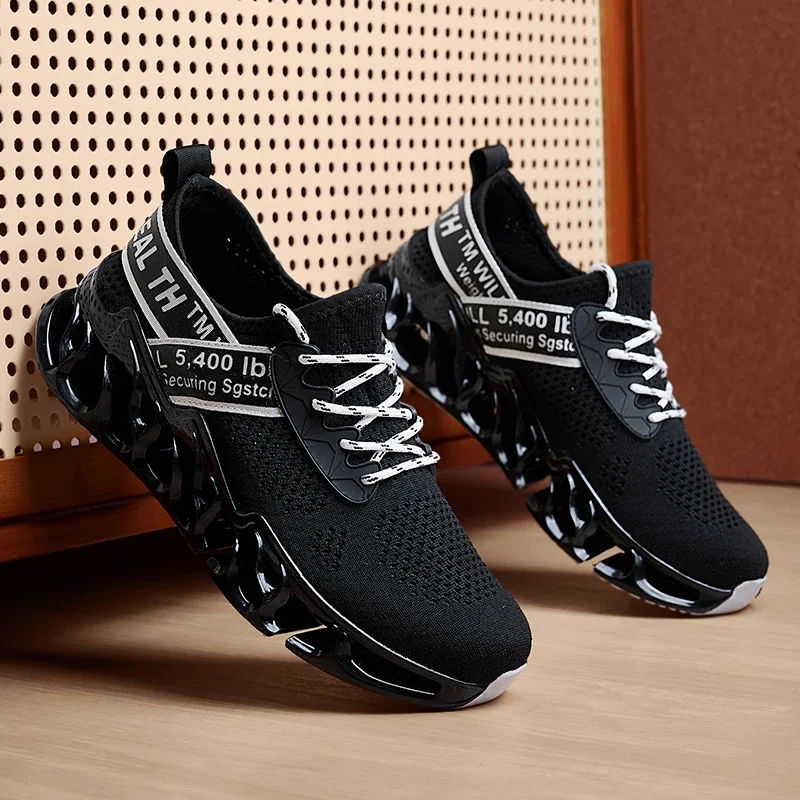 Blade Bottom Men Running Sport Shoes Big Size 39-46 Male Summer Runner Free Jogging Sneakers Anti-slippery Shoes