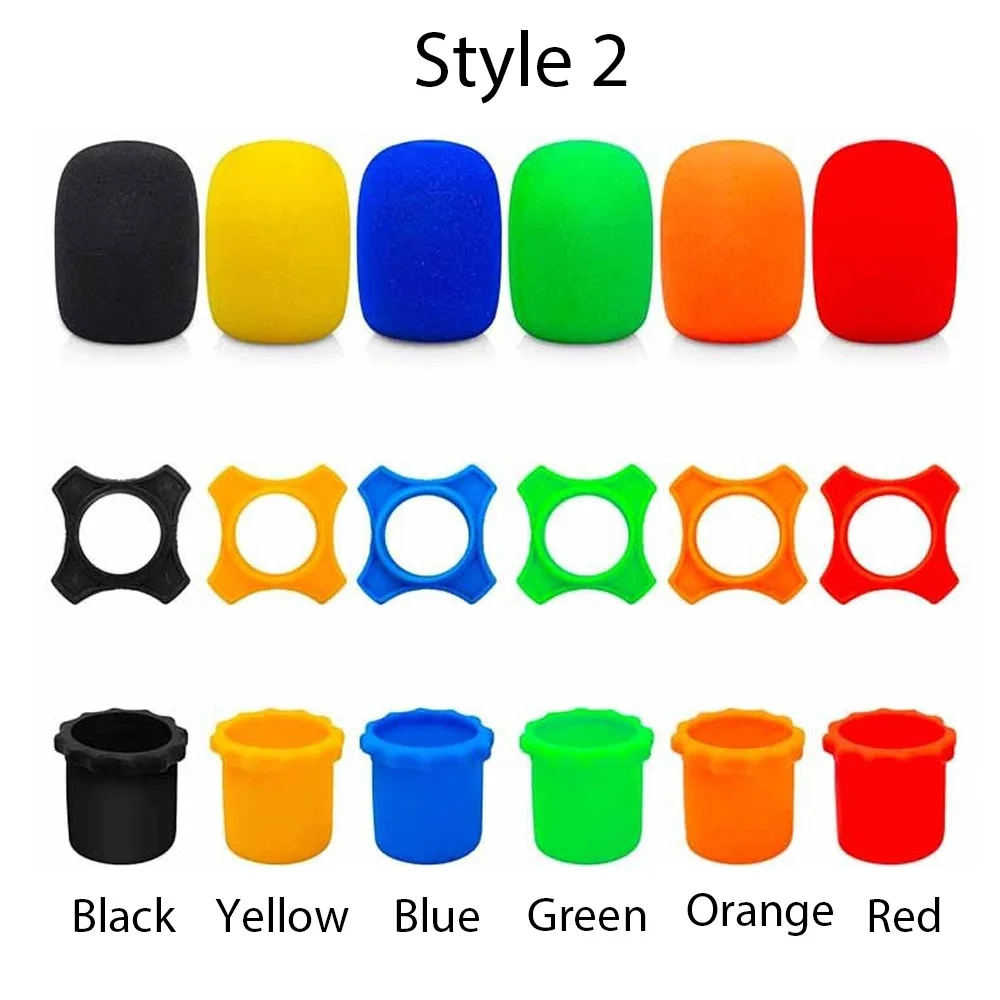 Wireless Handheld Microphone Silicone Ring Anti Rolling,Mic Bottom Rod Sleeve Holder,Microphone Windscreen Sponge Cover