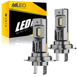 AILEO-Lámpara LED de alta potencia para coche, luces antiniebla Turbo CSP de 9005 K, superbrillantes, H7, H8, H9, 9006, HB3, 6500, HB4, H11, 90000LM, 2 piezas