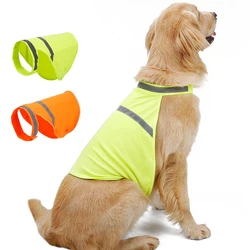 Reflective Dog Safety Vest High Visibility Yellow Fluorescent Dog Clothes Dog Hi Vis Jacket Coat Outdoor Night Safety Pet Supply