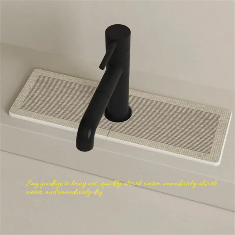 1PC Kitchen Faucet Mat Diatom Mud Bathroom Absorbent Soft Mat Sink Sink Surface Quick-drying Toilet Mat Countertop Protector