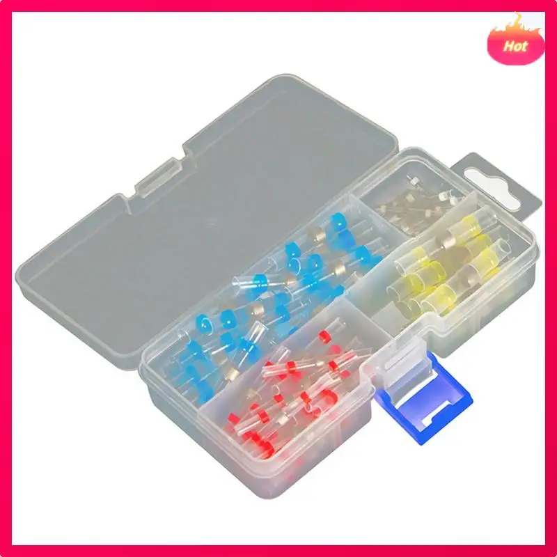 

100 шт. термоусадочное безымянное припойное кольцо защищает клемму соединения и быстро сваркует прочную параллельную трубку