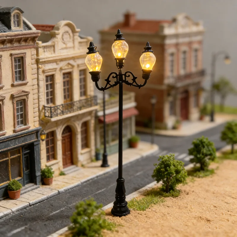 1/87 HO Scale Model trains Railway park garden Street Light 3V Lamppost Lamps/Model Park Lamps/Train Layout Model Park Scenery