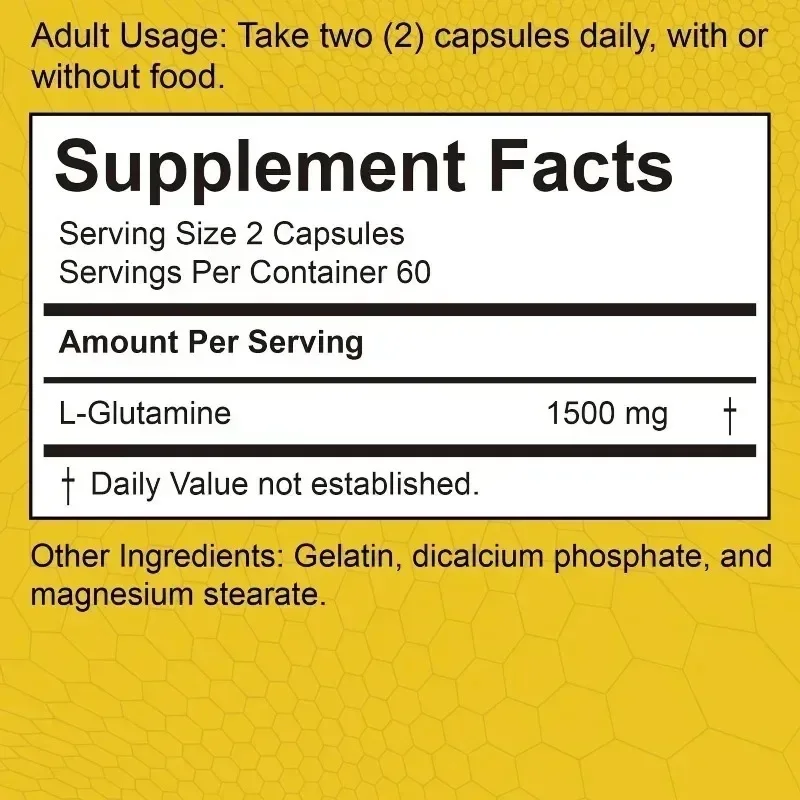 L-Glutamine Supplement - Muscle Growth and Recovery,Supports Digestive and Gut Health, Improve Brain Function, Improves Immunity