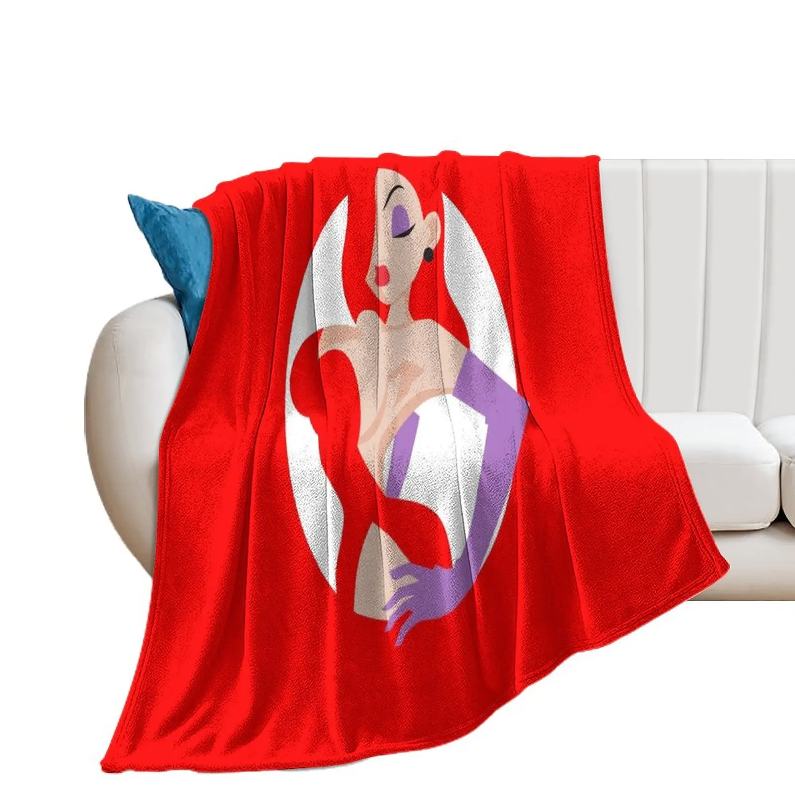 Jessica Rabbit Minimalist Throw Blanket Hairy Plaid Loose Blankets