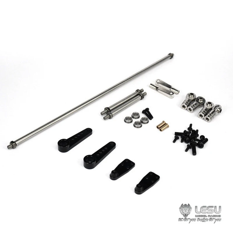 RC 1/14 LESU Metall-Lenkgestänge für Tamiya Hydraulikbagger, Lader, Muldenkipper, für MAN VOLVO Anhänger, Kipper, DIY-Teile – Detail 4