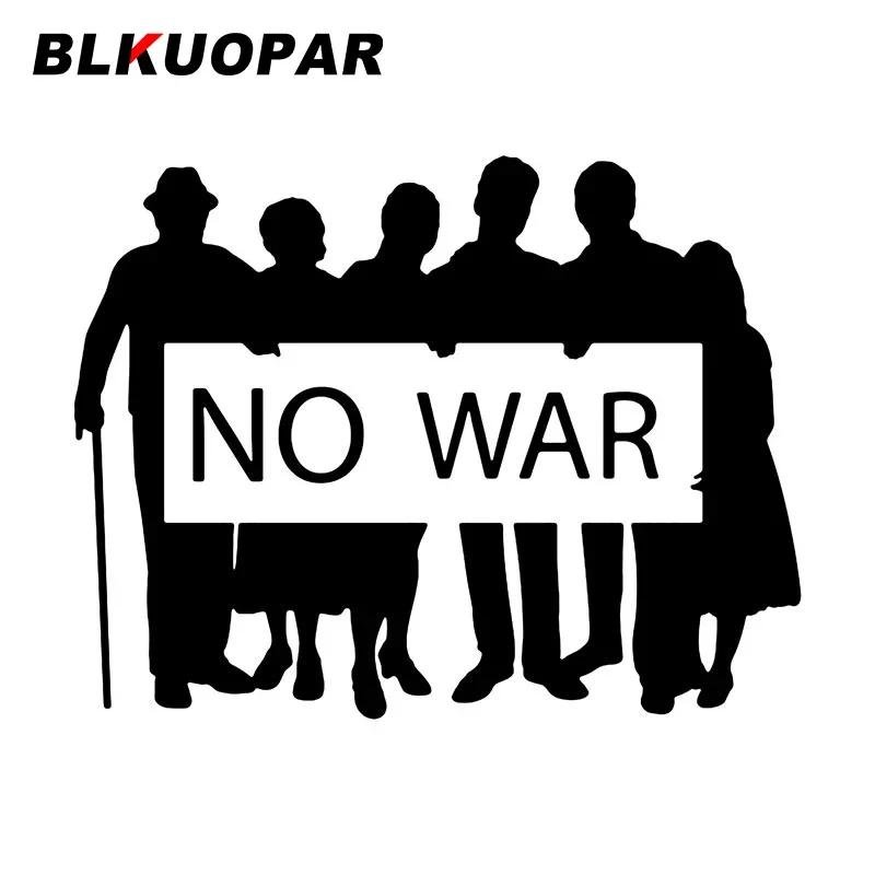 

BLKUOPAR силуэт семьи вмещает плакат без войны, автомобильная наклейка, водонепроницаемая креативная индивидуальная украшение, оригинальные забавные автомобильные наклейки