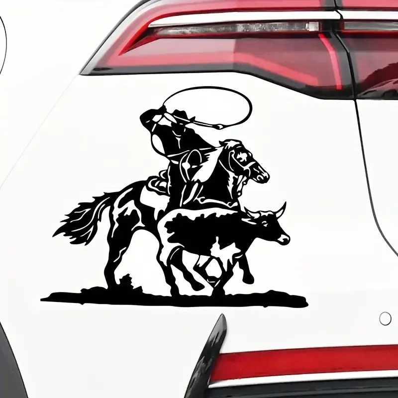 Denim Racing Sticker Funny Car Styling Rear Windshield Decal